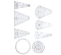 RASTKY 10pcs Quilting Templates Multifunctional Transparent Acrylic Sewing Ruler Set for Quilting Sewing Stitching Craft Lovers