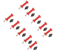 RASTKY 10Pcs Red Electric Fence Gate Handle Insulated ABS Material Lightweight for Effortless Operation on Hobby Farms