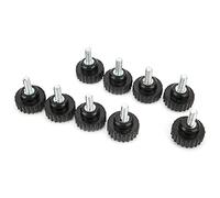 RASTKY 10Pcs Straight Thread Locking Knob Screw/Fastener Durable Hand Grip Nut for Instrumentation Black M6x25x15 for Machinery and Industrial Equipment