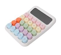 RASTKY 12 Digit Large LCD Display Mechanical Switch Calculator Fast Sensitive Buttons for Office Study Business Home ABS Material (White)