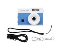 RASTKY 12MP Keychain Camera with 1080P HD Video, 0.96 Inch Screen, LED Flash and Various Photo Filters,Type C Charging, with,For Outings and Cycling (White Blue)