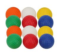 RASTKY 12Pcs Colorful Pu Sponge Balls Soft Rebound Practice Balls 1.7" 98g for Indoor Swing Training White Red Orange Yellow Green Blue for Lovers