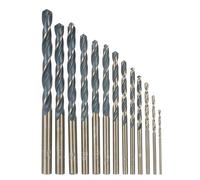 RASTKY 13Pcs High Hardness HSS Twist Drill Bit Set for Wood Plastic Stainless Steel with Storage Box/Cover (13Pcs Household)