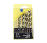 RASTKY 13Pcs High Hardness HSS Twist Drill Bit Set for Wood Plastic Stainless Steel with Storage Box/Cover (13Pcs Household & 2)