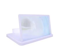 RASTKY 14 Inch Phone Screen Magnifier Foldable Phone Stand with Fresnel Lens, Portable Movie Viewer with Adjustable Angle for All Smartphones, Anti Blue Light Mobile Screen Enlarger (White)