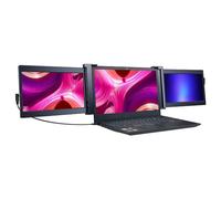 RASTKY 15.4 Inch Foldable Triple-screen Monitor Easy Installation Stable Structure for Stock Traders, Programmers, Gamers 1920 * 1080 Resolution (13.3 inch)