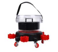 RASTKY 15L Car Wash Bucket with Wheels, Filter, proof Lid Rolling Bucket for Detailing, Suitable for Car Wash and Detailing