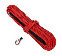 RASTKY 15M Synthetic Rope 7700lbs Winch Line Nylon Replacement for WARM Truck ATV UTV - Lightweight and Weather-resistant Towing Rope (A(red))