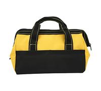 RASTKY 16in Heavy Duty Wide Mouth Tool Bag Electricians, 16in Tool Storage Bag Wide Mouth Heavy Duty Water Proof Portable Handheld, Large Capacity Mechanics (Yellow)