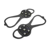 RASTKY 1pair/set Lightweight 5 Teeth Ice Grips Cleats for Improved Traction on Ice and Snow Ideal for Mountaineering, Jogging, Grey, 5 Teeth Crampons (S)