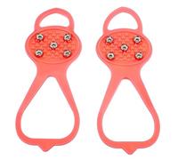 RASTKY 1pair/set Lightweight 5 Teeth Ice Grips Cleats for Improved Traction on Ice and Snow Ideal for Mountaineering, Jogging, Grey, 5 Teeth Crampons (M)