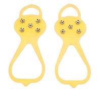 RASTKY 1pair/set Lightweight 5 Teeth Ice Grips Cleats for Improved Traction on Ice and Snow Ideal for Mountaineering, Jogging, Grey, 5 Teeth Crampons (M)