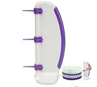 RASTKY 1PCS Plastic Cake Ruler Leveler Decorator Garland Border Accessory Baking Gauge Tool for Baking Enthusiasts Plastic Cake Scale Kitchen Tools 7.0x2.7" White+Purple