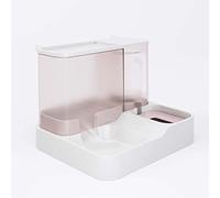 RASTKY 2 in 1 Automatic Pet Water Food Dispenser with Large Capacity - Transparent Window DesignDogs and Cats - IdealHome and Short-Term Travel (Pink)
