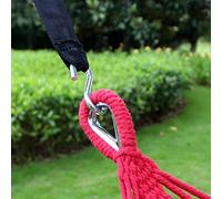 RASTKY 2 Pcs Heavy Duty Metal S Hooks with Safe Flat Hook Ends for Hammock Swing, Great Accessories for Office and Garage, Silver Color 8 * 7mm Load Bearing 150kg (Silver)