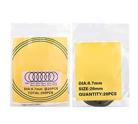 RASTKY 200pcs Rubber Seal O Ring Gaskets for Watch Back Cover, Durable Black 0.7mm Watch O-Ring Kit, Essential for Repair (#1)