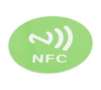 RASTKY 20pcs Compact 125KHz NFC Stickers for Door Lock Business Card, Anti Interference ID Phone NFC Sticker, 40mm Diameter PET Material, 0-5cm Reading Distance (Green)