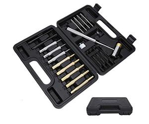 RASTKY 21-Piece Mechanical Punch Set - Round Punch Tools with Double Sided Hammer Installation and Maintenance
