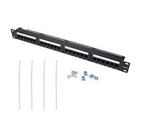 RASTKY 24 Port Data Patch Panel Cable Rack Cat6-10G No Punch Down Rackmount 19 Inch