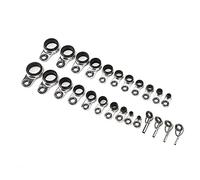 RASTKY 25 in 1 Set Compact Fishing Top Tips and Line Rings for Rock Casting, Materials, Firmly Installed, Portable Design, Ideal Fishing Accessory for Anglers