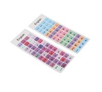 RASTKY 2PCS Colorful English Keyboard Stickers 10-17in Laptops and Desktops, PVC Coating, Replacement Keycaps with Adhesive, Easy to Apply and Remove, Compatibility (E)