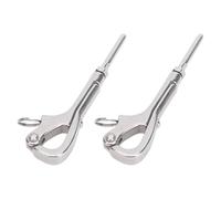 RASTKY 2PCS Marine Quick Open Hook 8mm, 316 Stainless Steel Hook Shackle, Accessories for Up to 16mm Stainless Steel Wire Rope Cable Sailboats Yachts