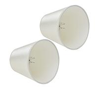 RASTKY 2PCS Stylish Cloth Lampshade Clamp/Holder On Chandelier Lamp Shade for E14 Screw Table Light, Good Light Transmission, Wide Applications, Classic Styles for Hall Floor Lamp, As Shown in The