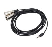 RASTKY 3.5mm TRS to Dual XLR Male Cable Flexible 10ft Stereo Microphone Adapter for MP4 Multimedia