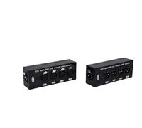 RASTKY 3 Pin XLR Digital Multiplex 4 Channel Ethernet Cable Extender for Stage Lighting Studio Recording Power Black 2 Boxes