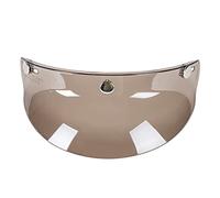 RASTKY 3 Snap-Button Retro Wind Visor Shield Lens for Open Face Motorcycle Helmet Anti- Anti-fog -scratch Universal 3-snap Flip Up Design for Cruiser Riders 100% 5" (Coffee)