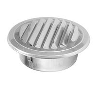 RASTKY 304 Stainless Steel 4.9in Flat Vent Grille Cover Windproof Insectproof Duct Vent Hood for Exhaust Hoods