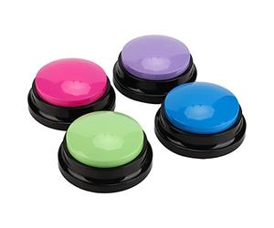 RASTKY 30S Multifunctional Record Talking Button Set for Pets, Easy to Use 4pcs Dog Recordable Buttons for Clear Communication, Promotes Learning, ABS Material (Battery Not Included) for Teaching