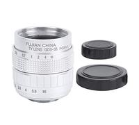 RASTKY 35mm F1.7 C Mount Television TV Film Fixed Focus Mirrorless Camera Lens, with Large Aperture and MC Multilayer Coating for Photography Lovers (Silver)