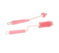 RASTKY 360 Degree Rotating Silicone Bottle Brush Set Efficient Baby Bottle Cleaner Kit Nipple Brush Set for Busy Parents Lightweight and Portable