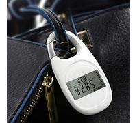 RASTKY 3D Pedometer with Clamp/Holder, Corrected Step Measurement, Progress Reminder for Running Fitness, Suitable for Hiking Camping Cycling, 2.99x1.57x0.39" ABS Material (White)