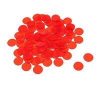 RASTKY 4 Color Counting Chips Durable Plastic Markers Transparent Clear Tokens 19mm with 100pcs for Math Learning Entertainment Facilities (Blue)