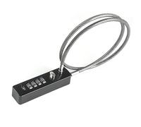 RASTKY 4 Digit Password Lock Steel Cable Combination Lock for Bike Locker Fence, Lightweight and Durable, for Travel Luggage Outdoor Bike Helmet (Black)