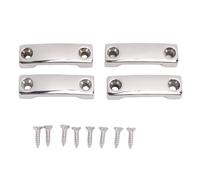 RASTKY 4 Pack 1.1 Inch 316 Stainless Steel Deck Loops, Bimini Top Strap Footman Loop with 8 Screws, Marine Hardware for Boat and Kayak Tie Down
