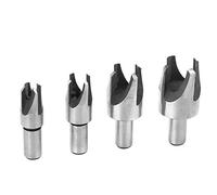 RASTKY 4 Pcs Tenon Cutter Drill Bit Set - 45# Carbon Steel Wood Plug Cork Drill Bit Woodworking - Various Sizes Different Needs