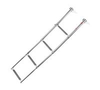 RASTKY 4 Step Boat Ladder, 316 Stainless Steel Telescopic Extendable Dock Ladder, Heavy Marine with Foldable Steps for Marine Yacht Ship