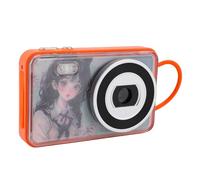 RASTKY 48MP Digital Camera, 4K Front Rear Lens, AF Anti Shake 18X Zoom, Creative Grating Card, Versatile Companion for Travel Selfies with 4K Digital Camera for Entertainment (Orange)