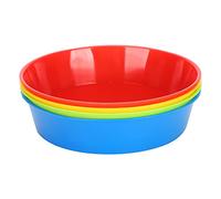 RASTKY 4pcs Round Plastic Paint PalettesChildren - Lightweight, Easy to Clean Artist Trays Ideal Forand Gouache, ForCrafting AndProjects, Fun AccessoriesYoung Artists