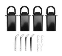 RASTKY 4PCS Stake Pocket D Rings, Heavy Duty 20,000 Lb D Type Trailer Ring, Removable Tie Downs for Easy Securing of All-terrain Vehicles, Motorcycles, pallets.