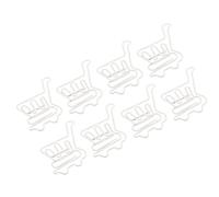 RASTKY 50 Pcs White Shopping Cart Shape Paper Clips -Metal PaperclipsOffice, Home, and Daily Use; Small, Cute, and Portable ClipsDocument Organization and File Classification