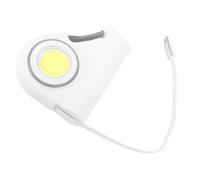 RASTKY 5000mAh Portable Charger with LED Light & Retractable Cable Type C, Long Lasting Power Bank for Travelers On-The-Go (White)