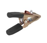 RASTKY 500A Anti Oxidation Welding Earth Clamp/Holder Brass Ground Clamp, Large Diameter Handle Cover for High Current Welding, Suitable for Various Ways (Black Cover)