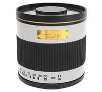 RASTKY 500mm Telephoto Mirror Lens with Manual Focus, Alloy Body for NEX Mount Camera, MC Coating, F6.3 Aperture, 869g, 7 Elements in 6 Groups, 5° Viewing Angle, Landscape, (White)