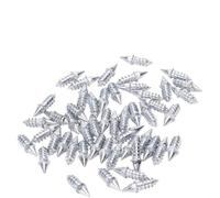 RASTKY 50Pcs Durable Silver Tire Rivets with High-Strength Wear- for Anti-Slip Ice Snow Spikes, Rational Design for Easy Installation, Convenient for Long-Term Use (Silver)