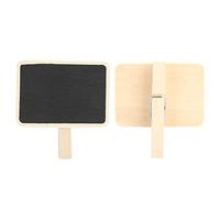 RASTKY 50Pcs Mini Blackboard Clamp/Holder, Durable Message Board Marking Tool, Perfect for Plant Labeling, 2.4 X 1.9 in, Christmas/Wedding Decoration (Quadrate 2.3in)