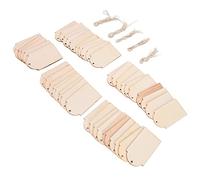 RASTKY 50pcs Unfinished Wooden Tags Smooth DIY Crafts Wood Blanks Ornaments for Wedding Planning, Boxwood 3.7in, Suitable for Home Decoration